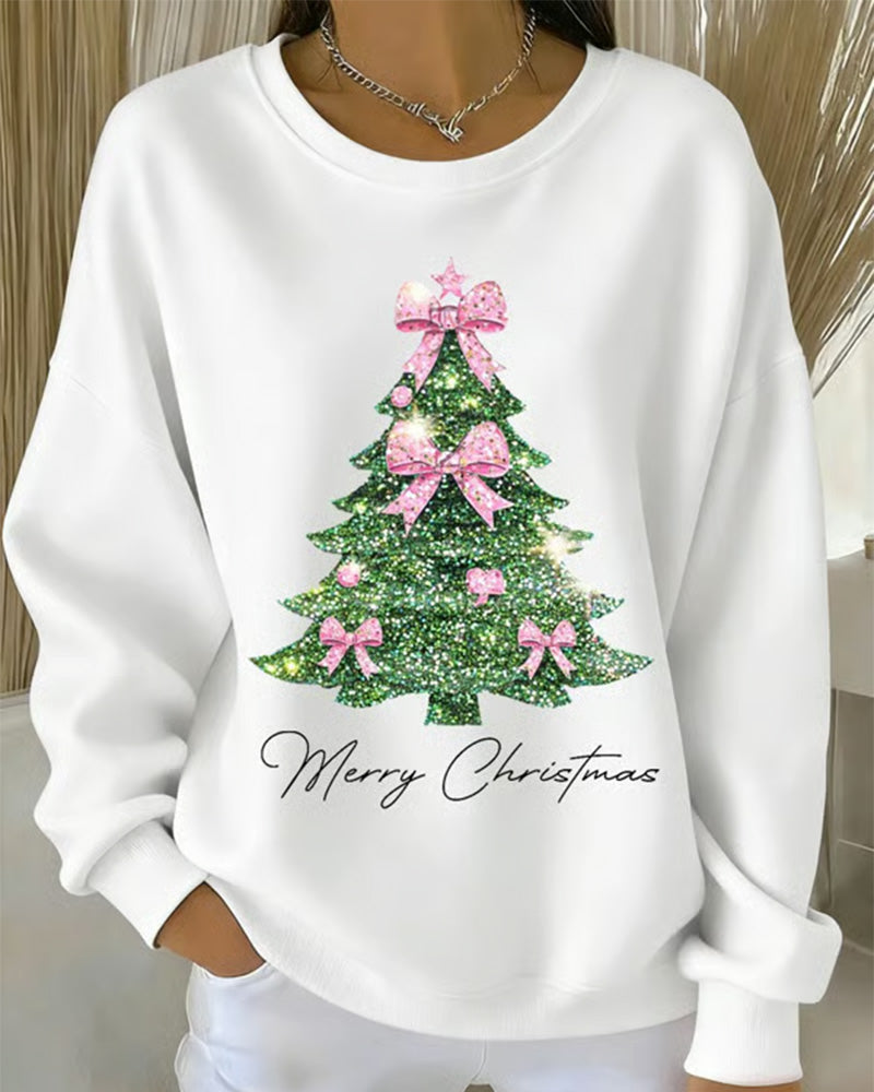 Tessa | Festive Round-Neck Christmas Tree Sweatshirt