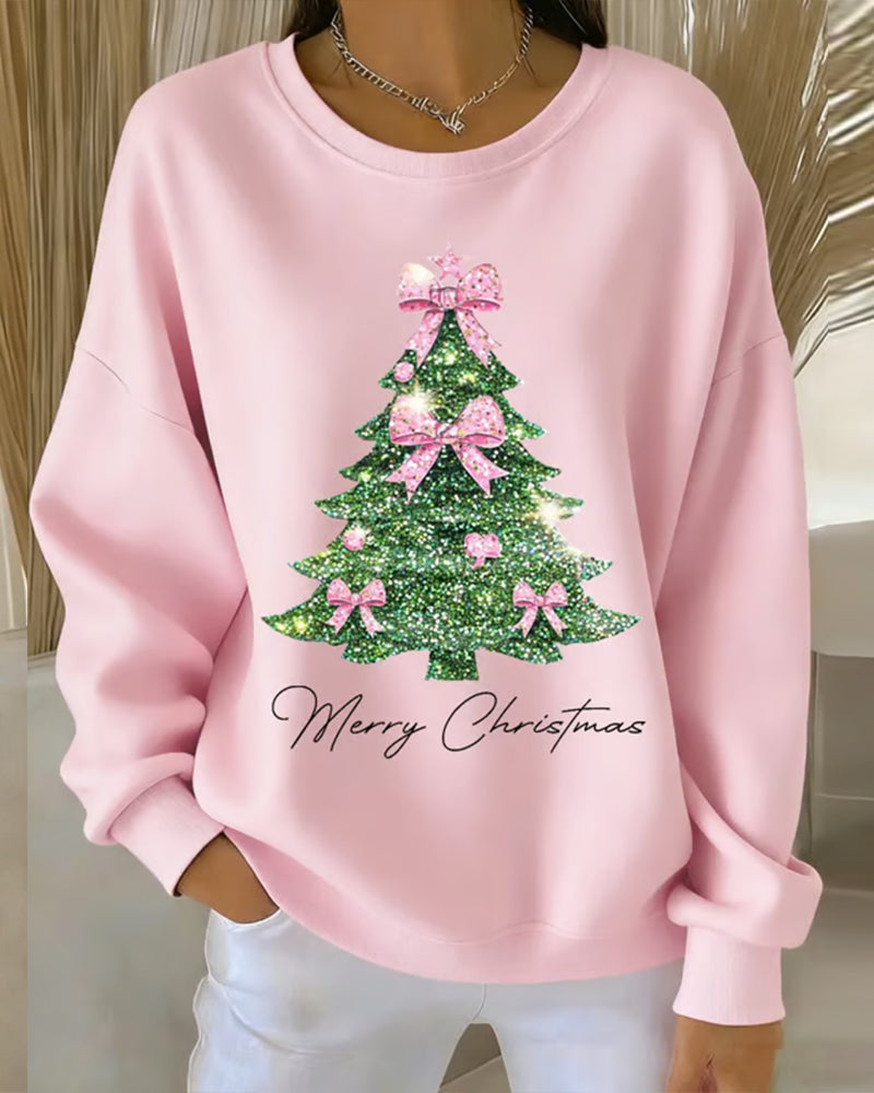 Tessa | Festive Round-Neck Christmas Tree Sweatshirt