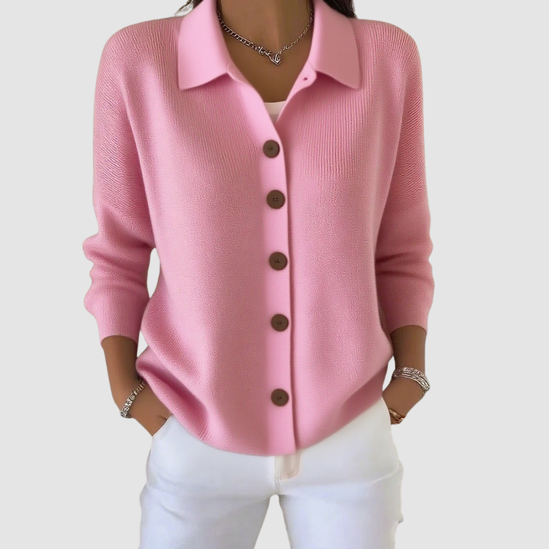 Brooke | Relaxed Button-Up Lapel Cardigan