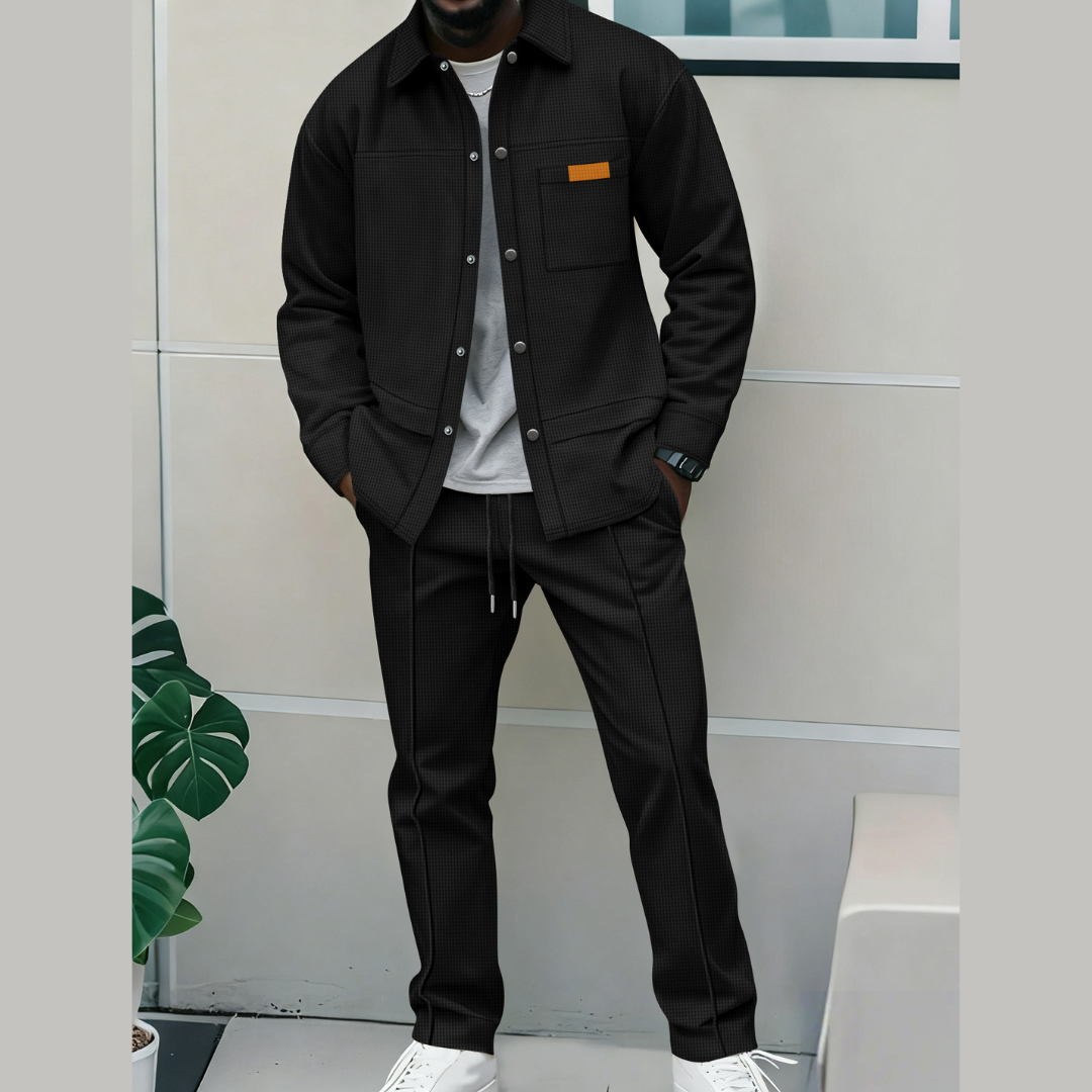 Landon | Sleek Matching Zip-Front Bomber Jacket Set