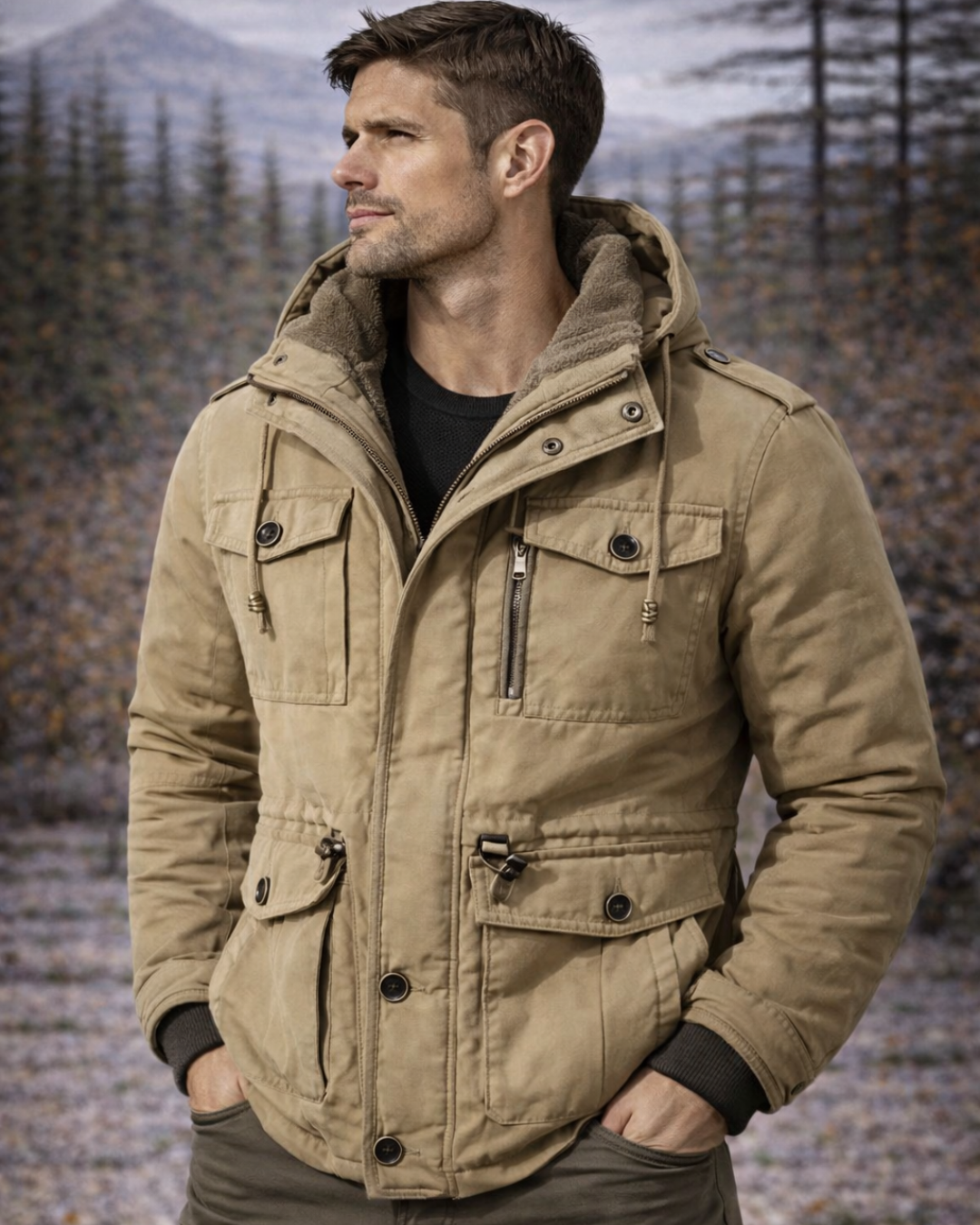 Caleb | Refined Structured Hooded Parka