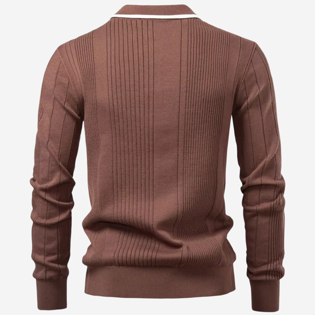 Elliot | Refined Zip-Collar Knit Sweater