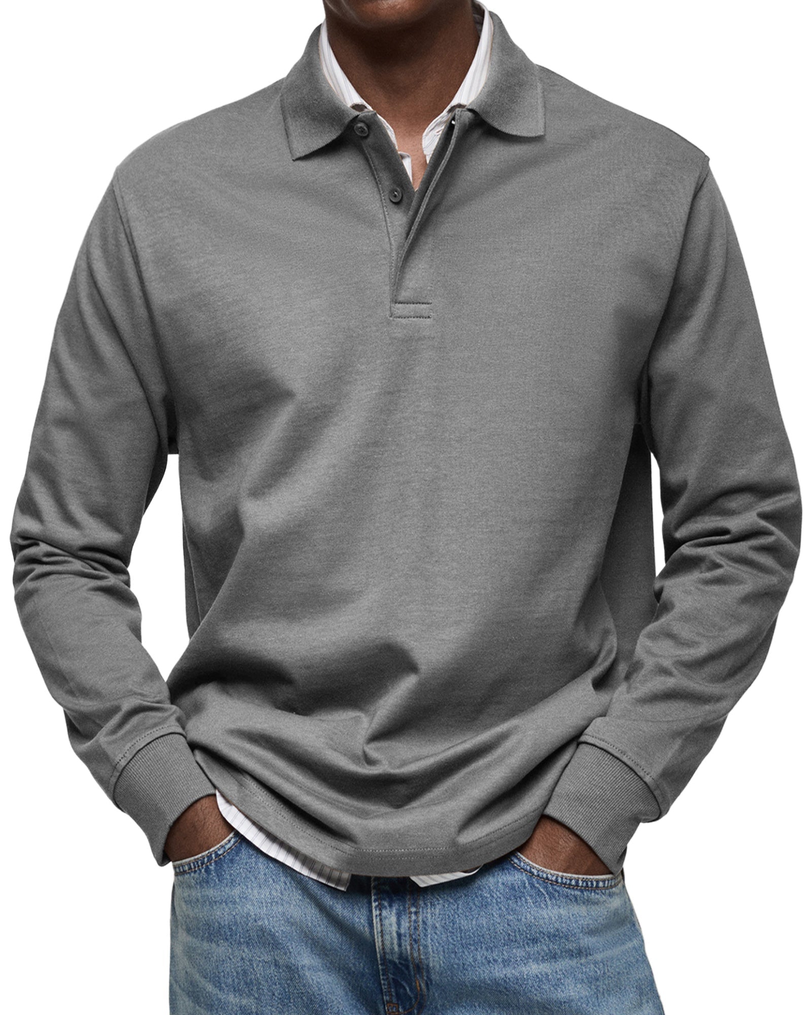 Grant | Long Sleeve Casual Polo Shirt