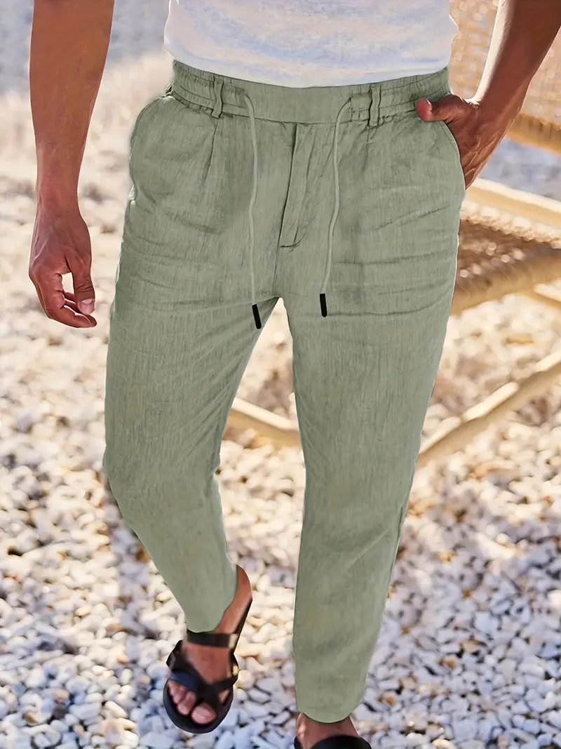 Evan | Easy Drawstring Tapered Fit Pants
