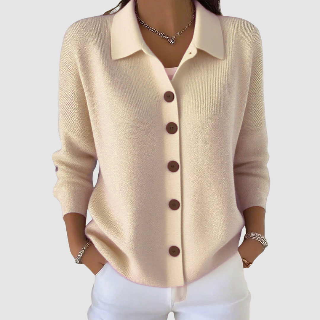 Brooke | Relaxed Button-Up Lapel Cardigan