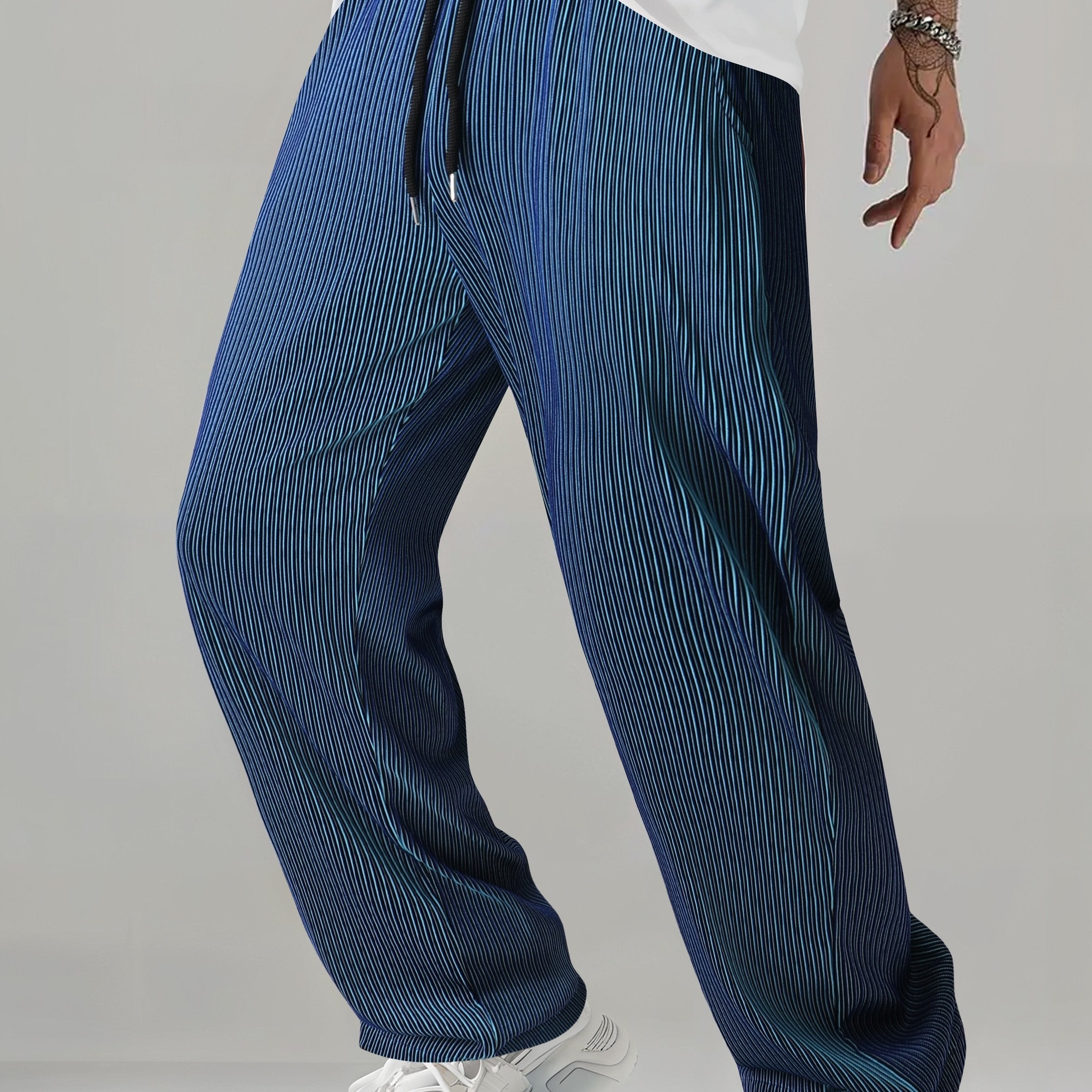 Ellison | Fluid Striped Straight-Leg Pants