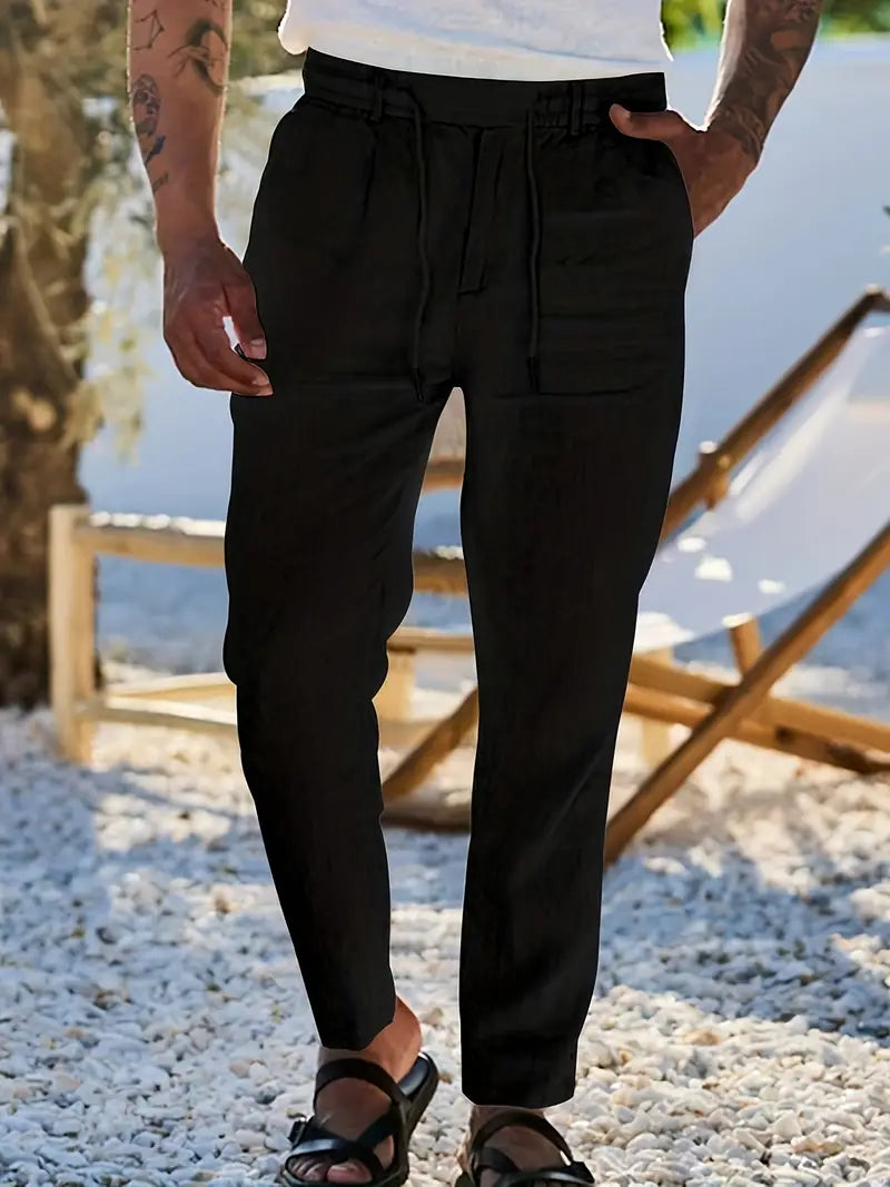 Evan | Easy Drawstring Tapered Fit Pants