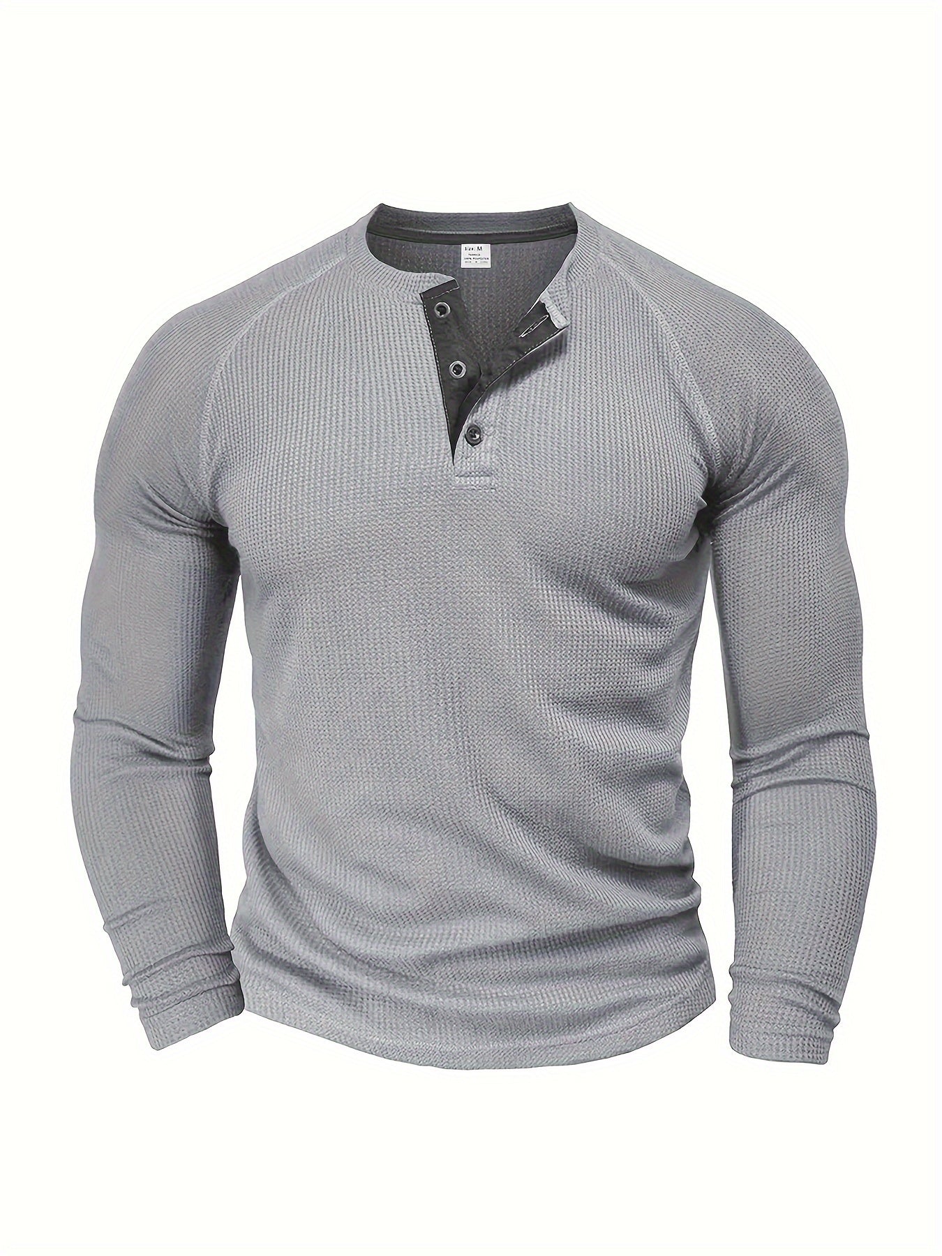 Connor | Classic Button-Neck Long Sleeve Tee