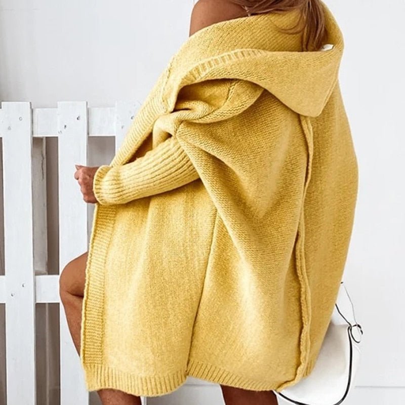 Harper | Cozy Hooded Knit Cardigan