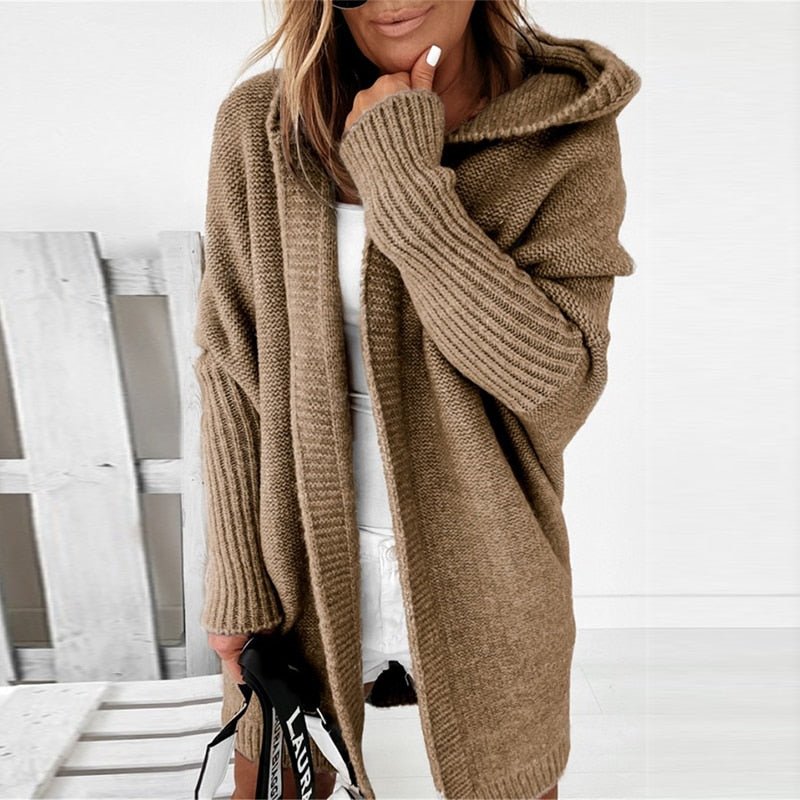 Harper | Cozy Hooded Knit Cardigan