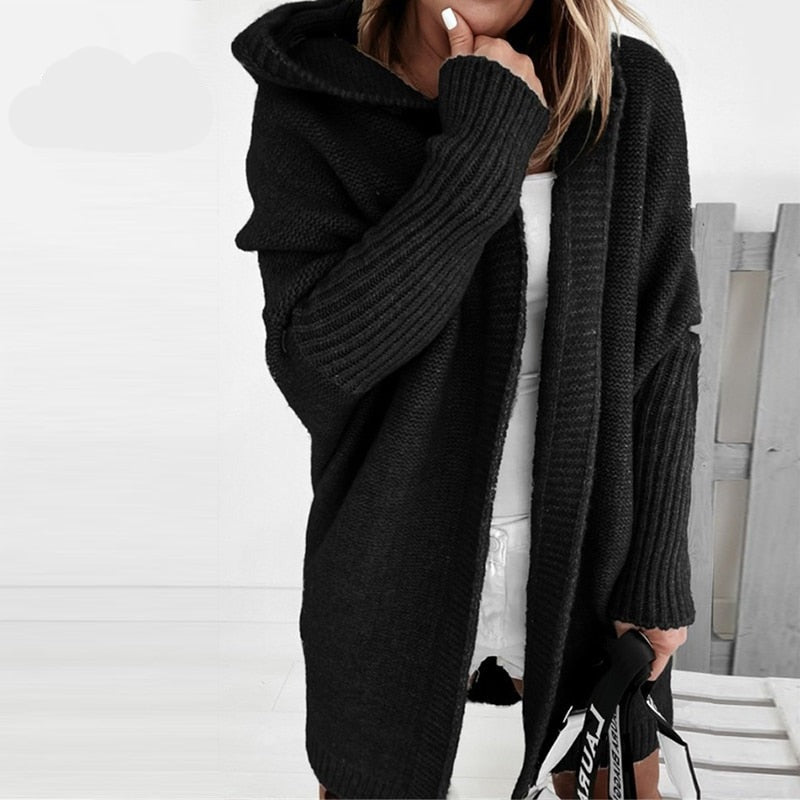 Harper | Cozy Hooded Knit Cardigan
