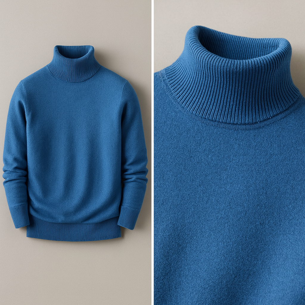 Elias | Refined High-Neck Smooth Silhouette Pullover