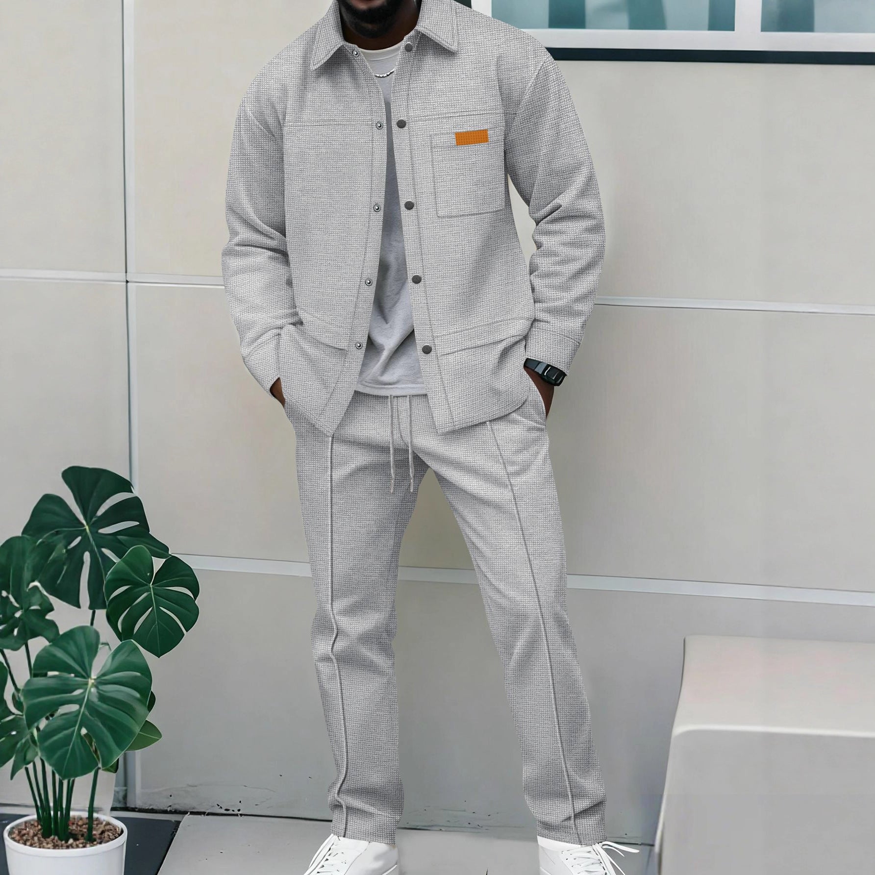 Landon | Sleek Matching Zip-Front Bomber Jacket Set