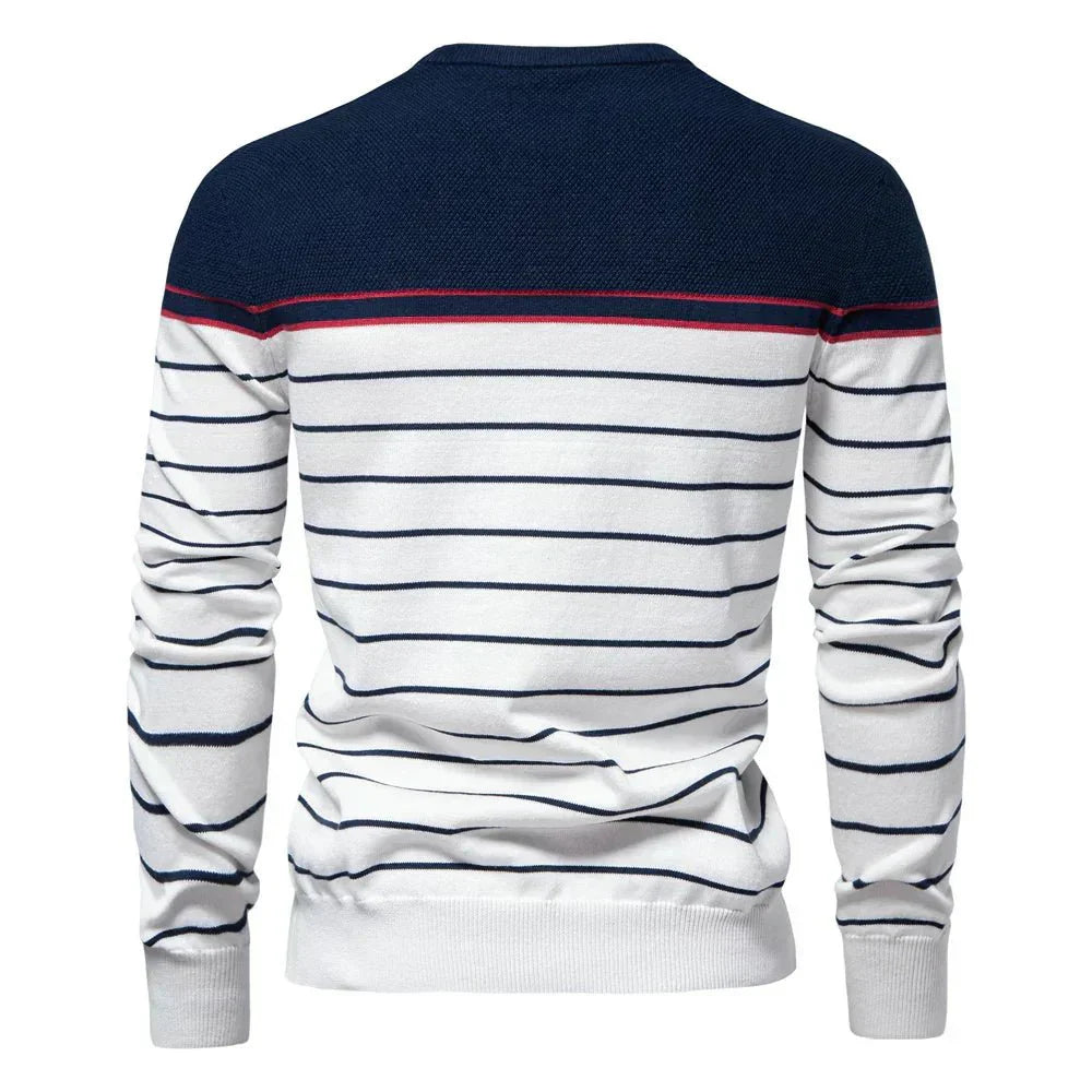 Nathan | Refined Striped Knit Pullover