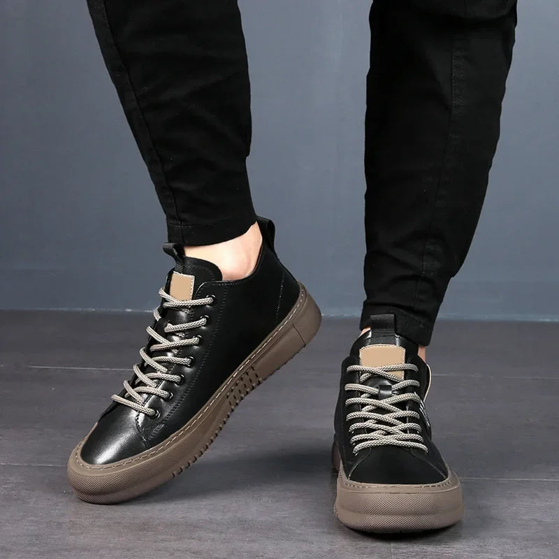 Miles | Minimalist Streetwear Lace-Up Sneakers