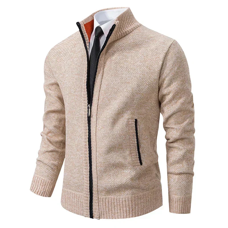 Harrison | Refined Zip-Front Textured Style Cardigan