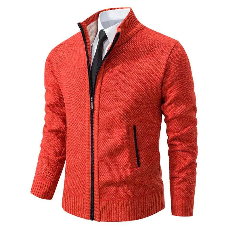 Harrison | Refined Zip-Front Textured Style Cardigan