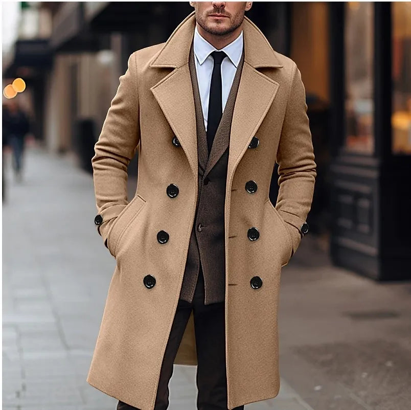Caleb | Classic Double-Breasted Overcoat