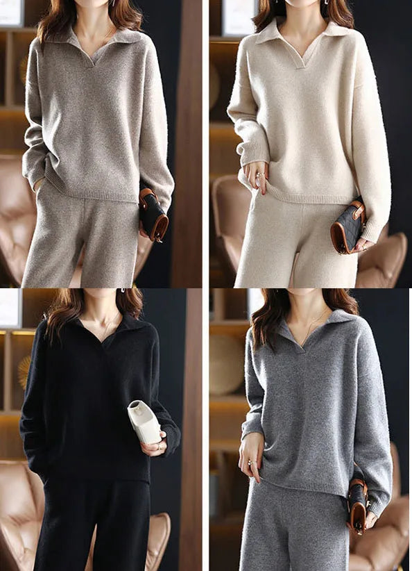 Harper | Elegant Polo-Collar Tailored Lounge Set