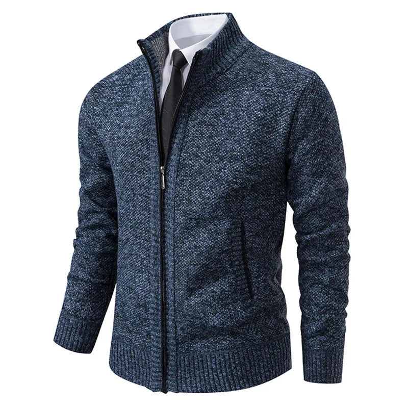 Harrison | Refined Zip-Front Textured Style Cardigan