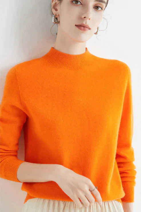 Aurelia | Soft-Touch High-Neck Classic Style Sweater