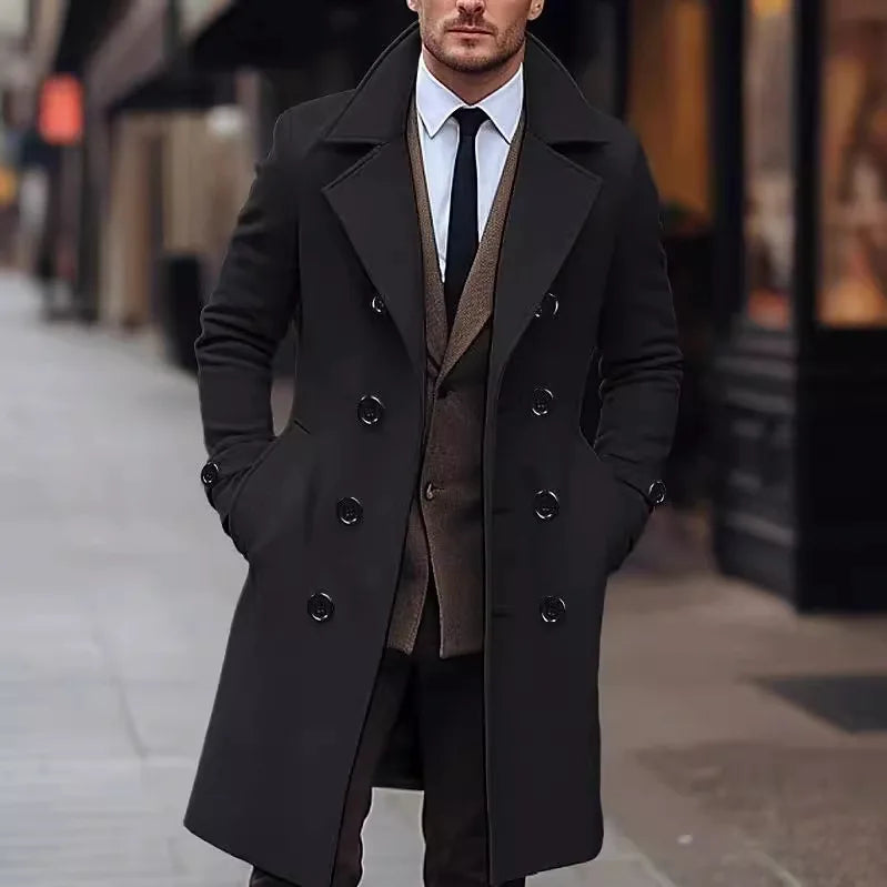 Caleb | Classic Double-Breasted Overcoat