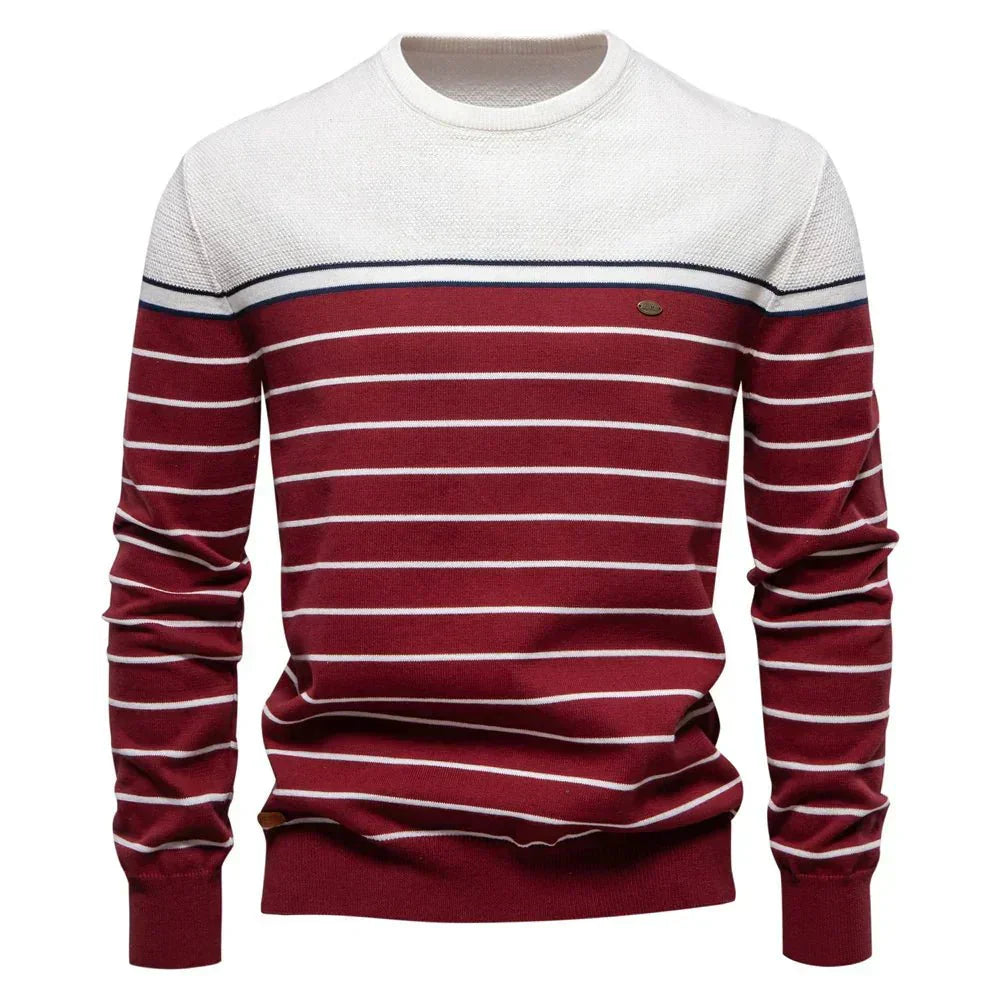 Nathan | Refined Striped Knit Pullover