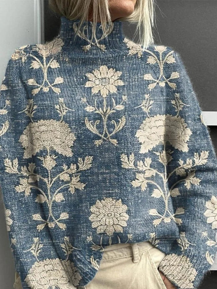 Megan | Cozy Patterned Turtleneck Sweater
