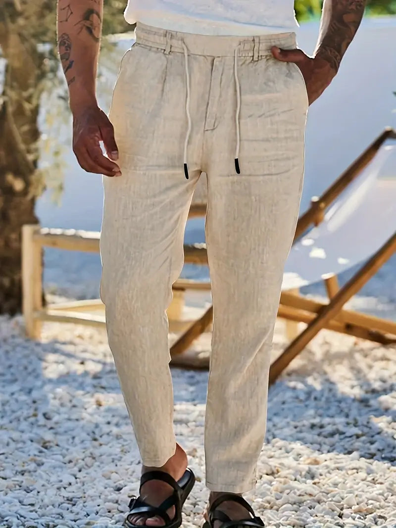 Evan | Easy Drawstring Tapered Fit Pants