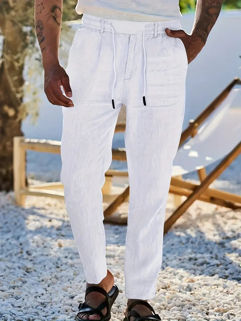 Evan | Easy Drawstring Tapered Fit Pants