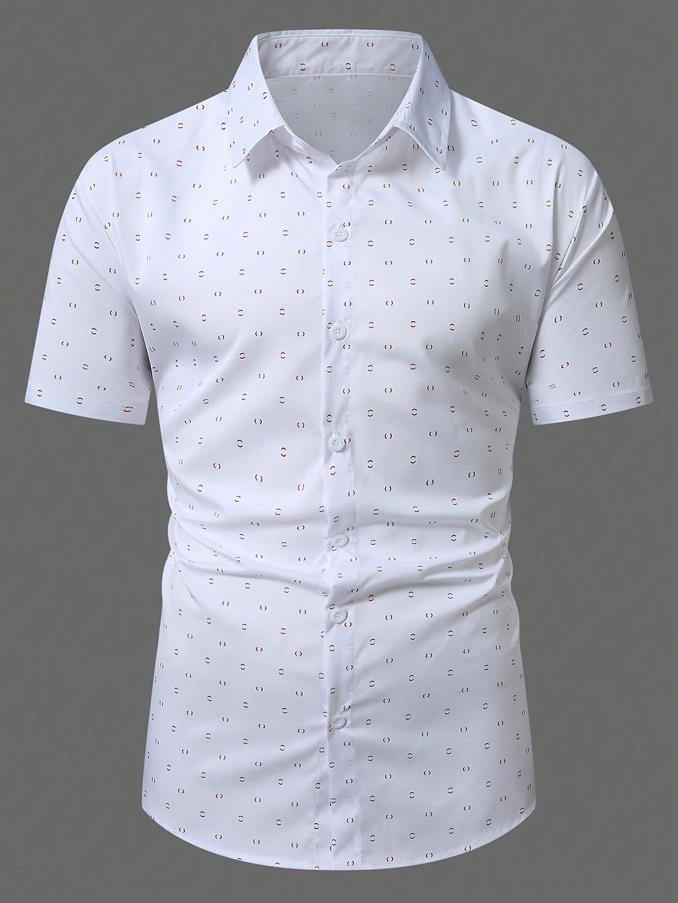 Elias | Modern Printed Short-Sleeve Button Shirt