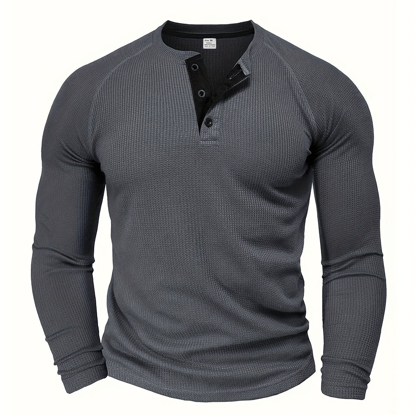 Connor | Classic Button-Neck Long Sleeve Tee