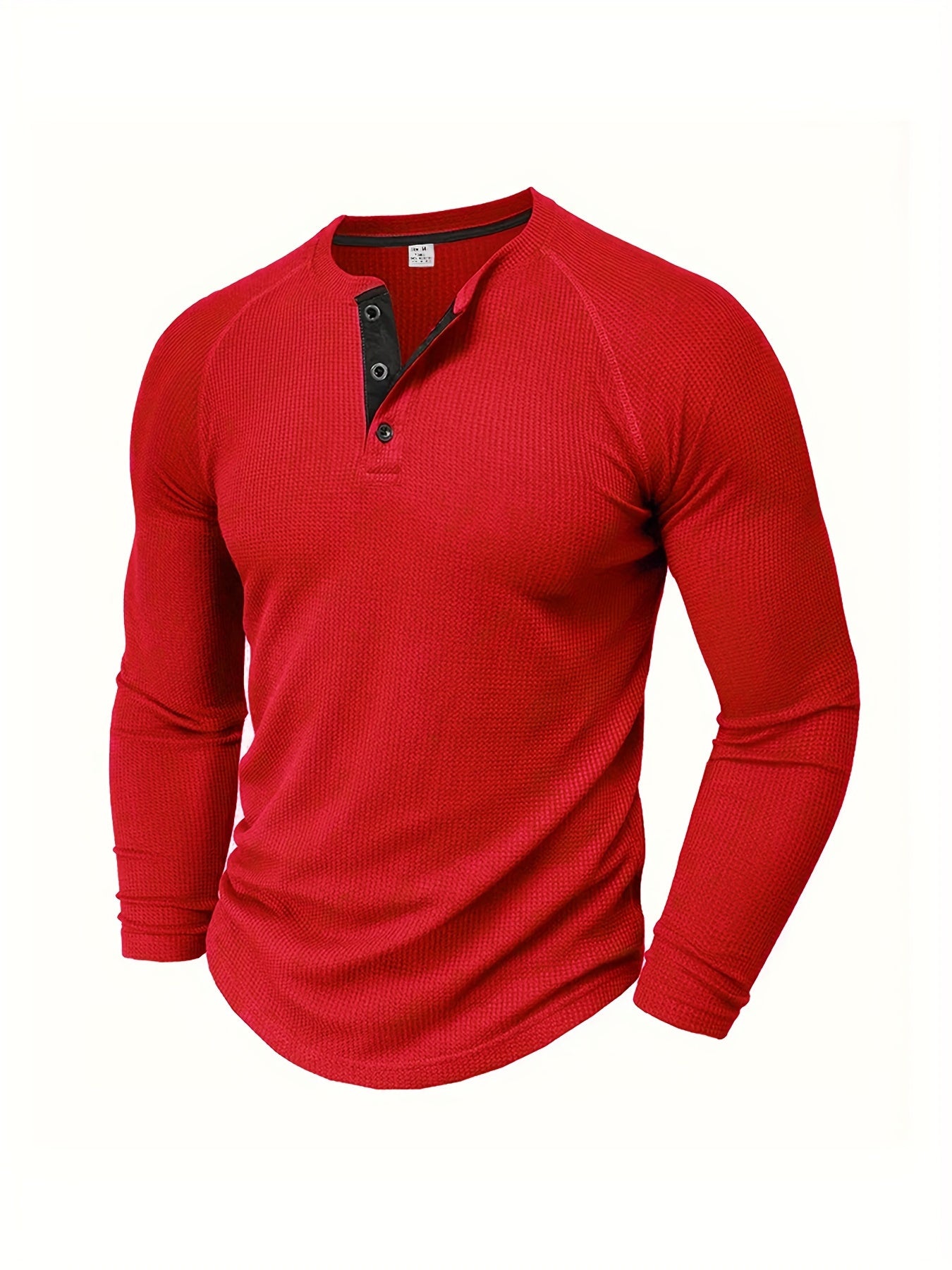 Connor | Classic Button-Neck Long Sleeve Tee