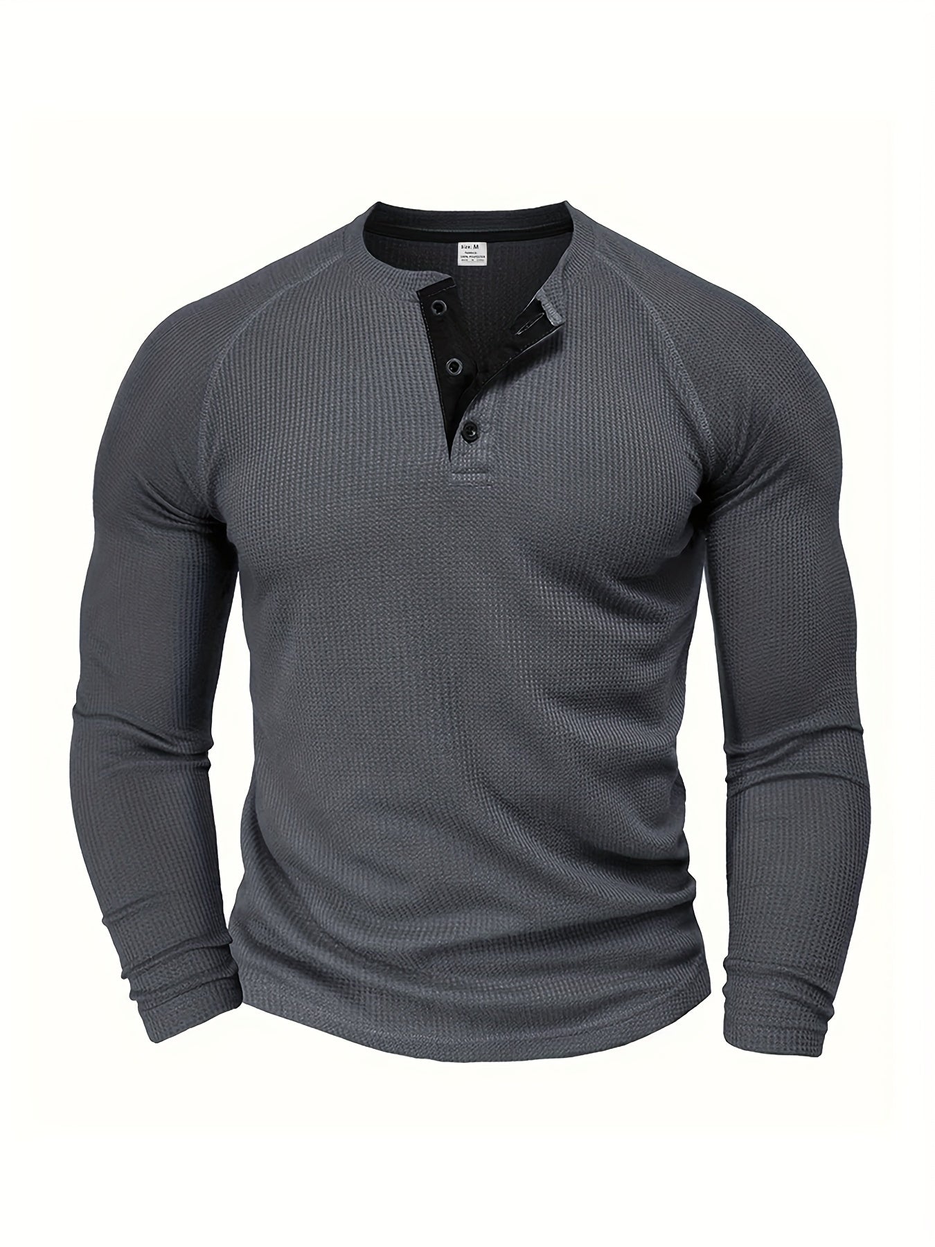 Connor | Classic Button-Neck Long Sleeve Tee
