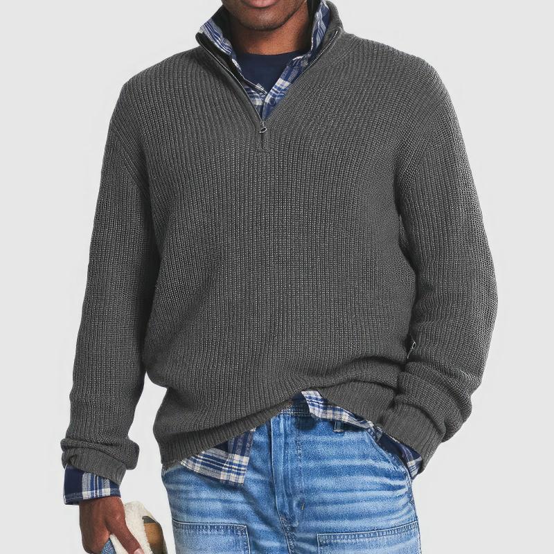 Finn | Classic Quarter Zip Knitted Sweater