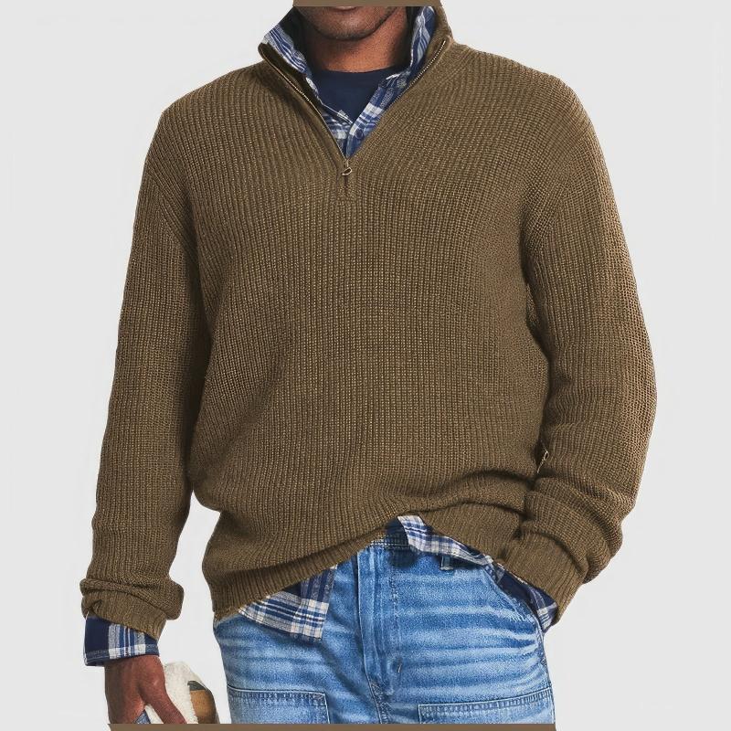 Finn | Classic Quarter Zip Knitted Sweater