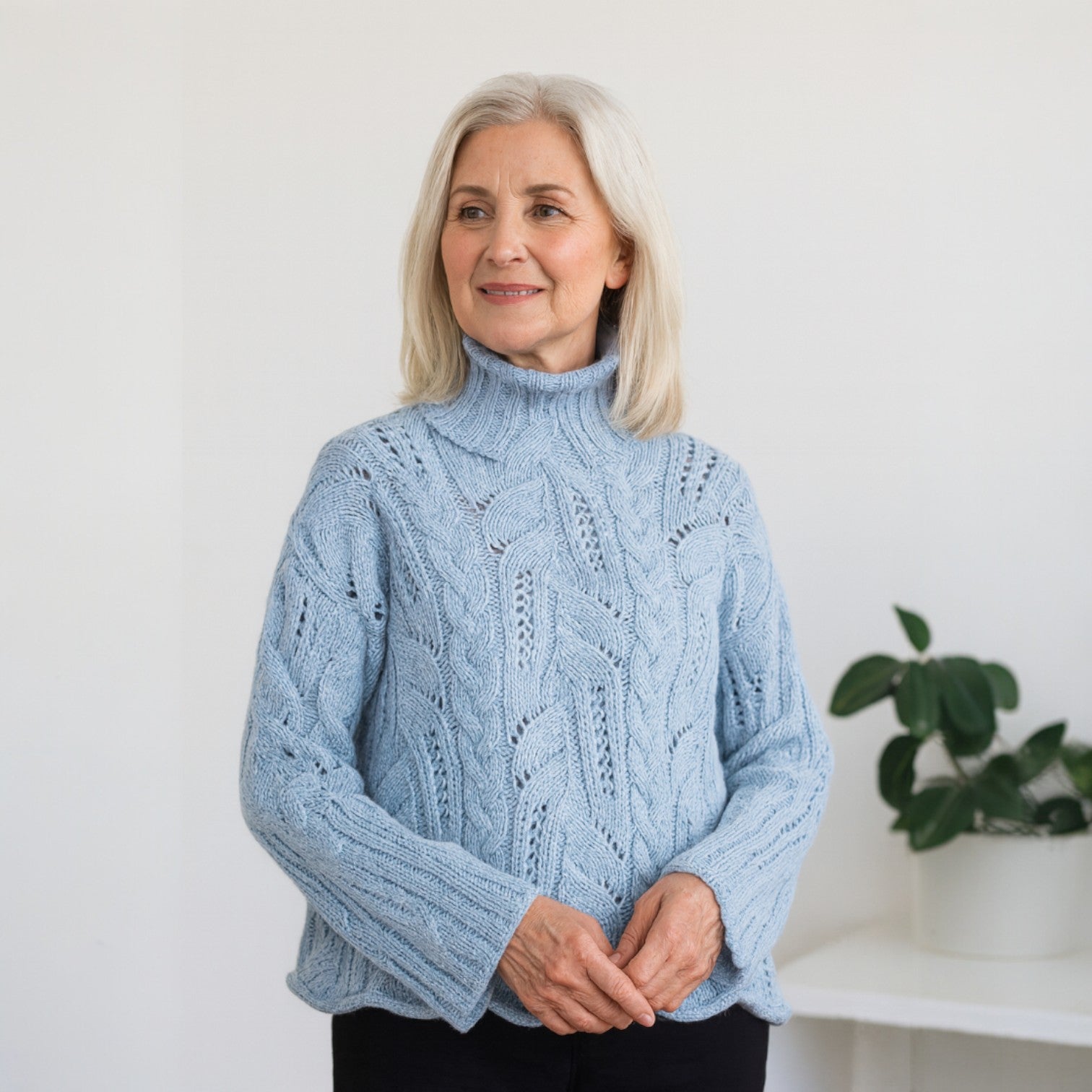 Lydia | Cable Knit Turtleneck Sweater