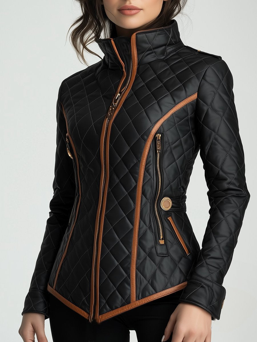 Natalie | Elegant Waist-Cinched Quilted Jacket