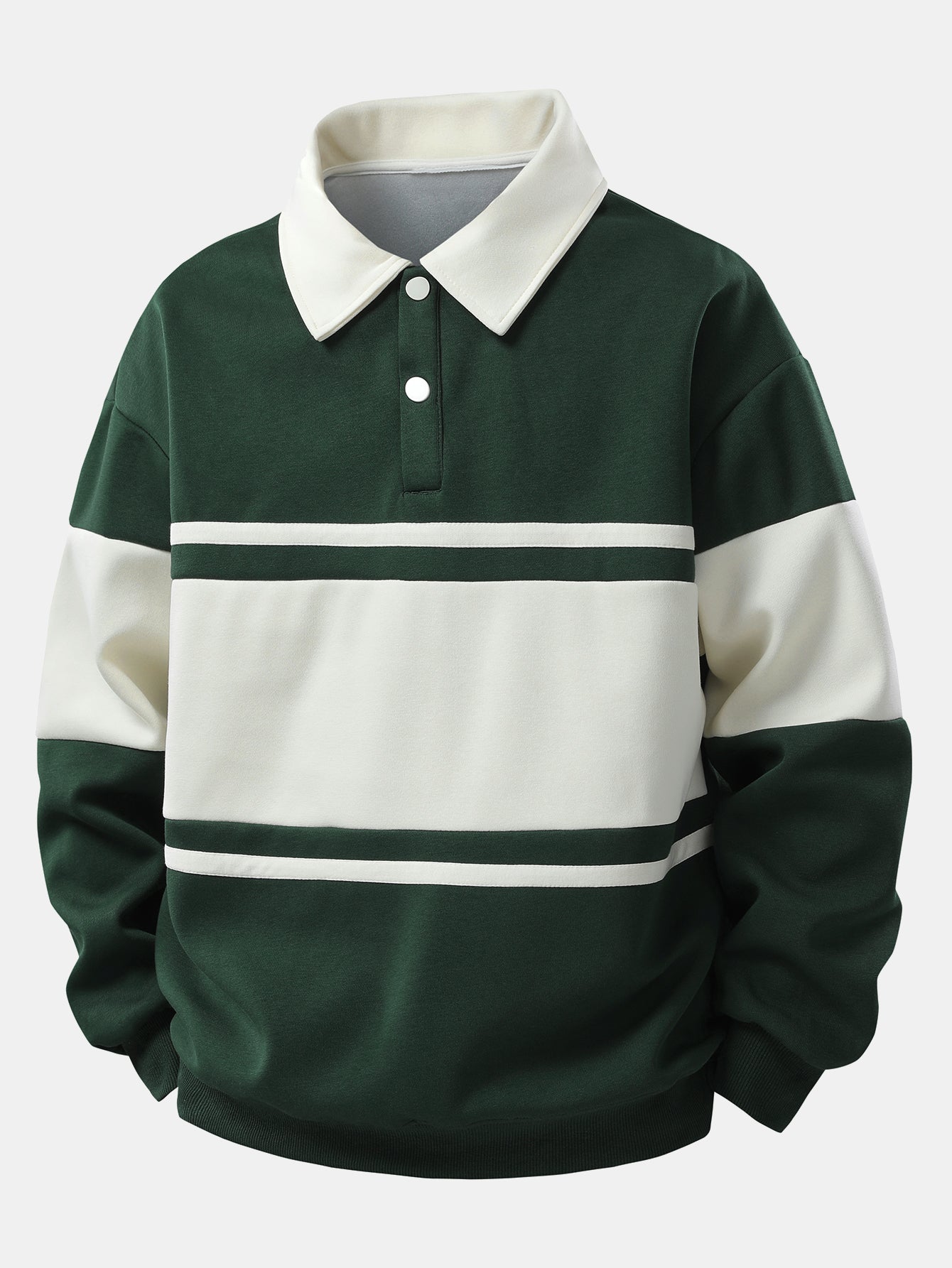 Miles | Refined Striped Polo Sweatshirt
