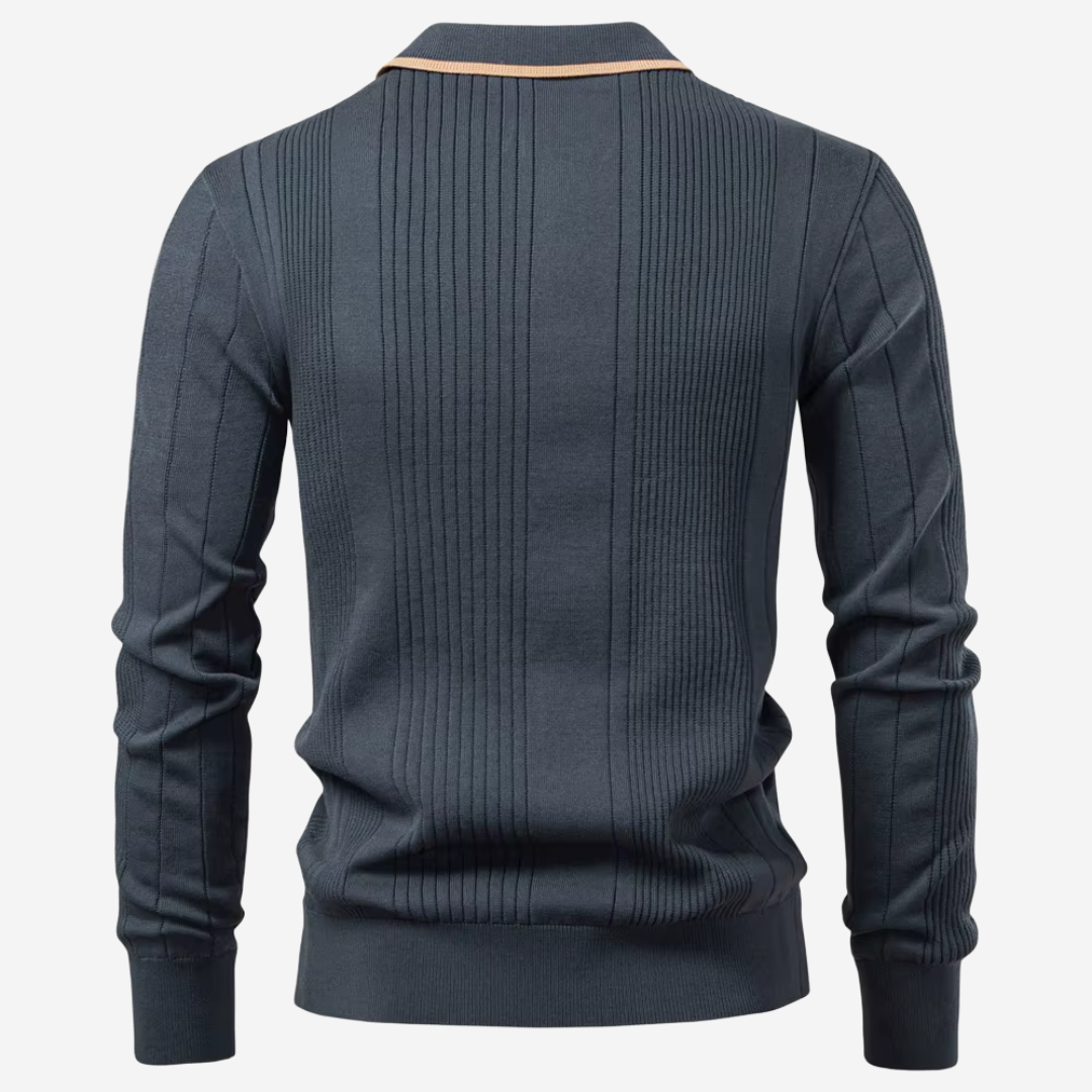 Elliot | Refined Zip-Collar Knit Sweater