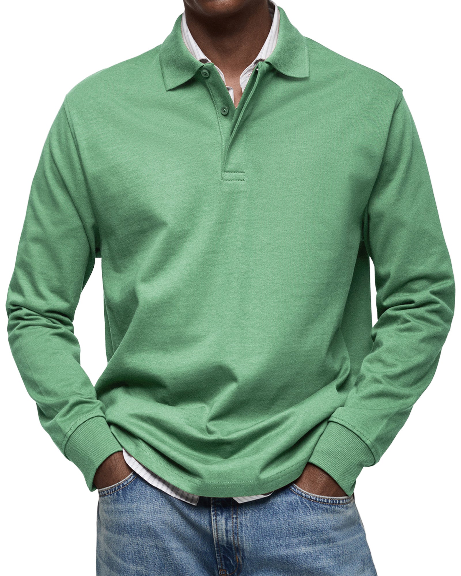 Grant | Long Sleeve Casual Polo Shirt