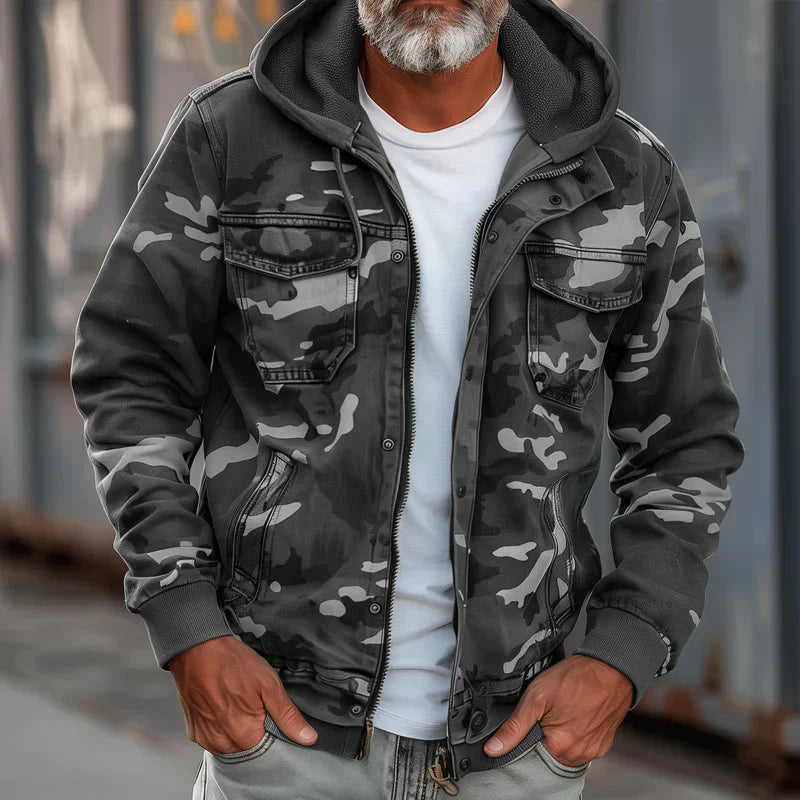 Beckett | Rugged Camo Hooded Utility Jacket