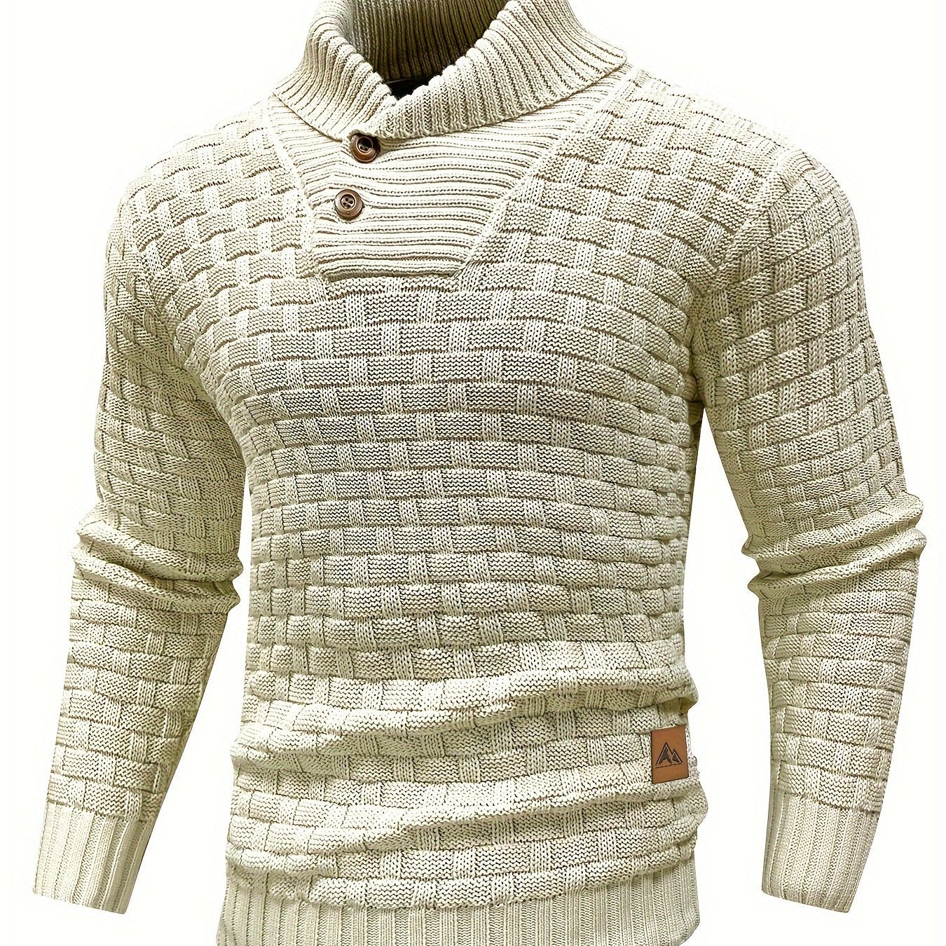 Hunter | Textured Button-Neck Sweater