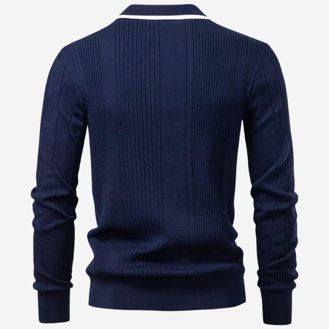 Elliot | Refined Zip-Collar Knit Sweater