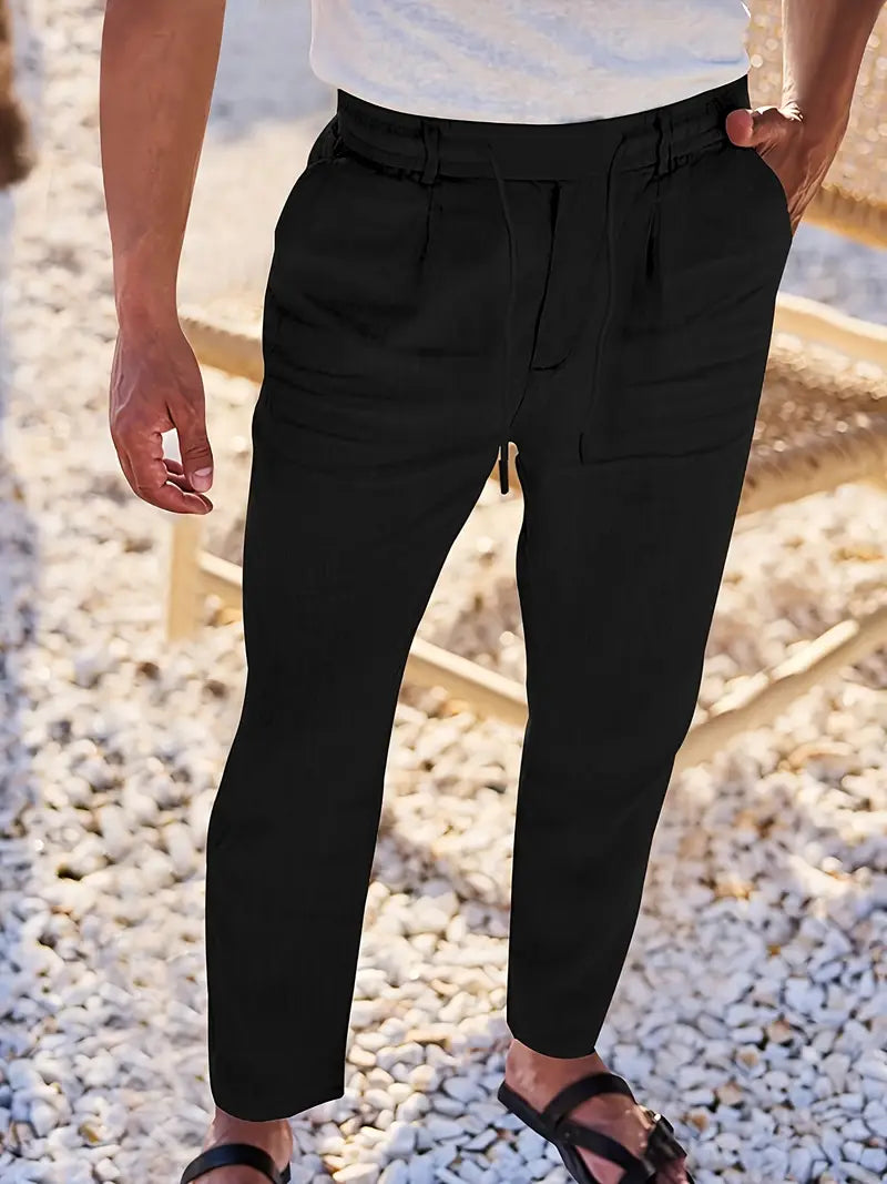 Evan | Easy Drawstring Tapered Fit Pants