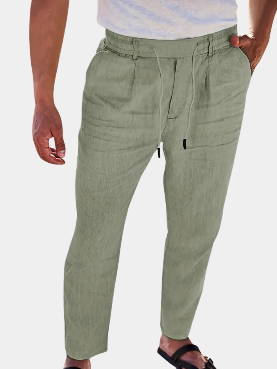 Evan | Easy Drawstring Tapered Fit Pants