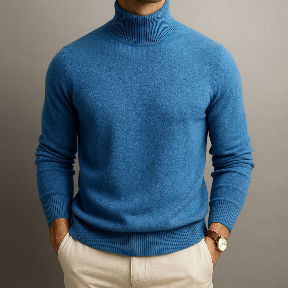 Elias | Refined High-Neck Smooth Silhouette Pullover
