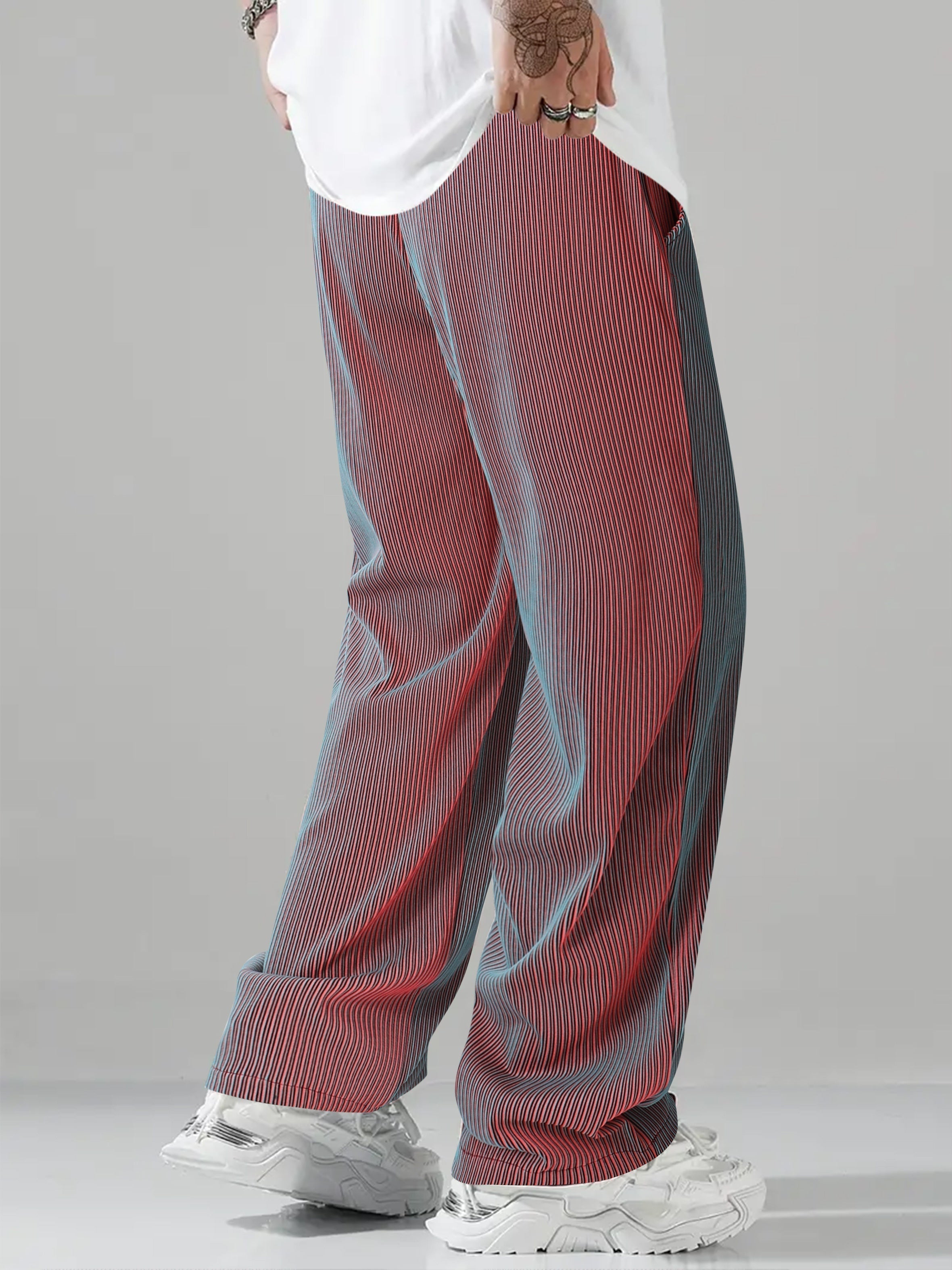 Ellison | Fluid Striped Straight-Leg Pants