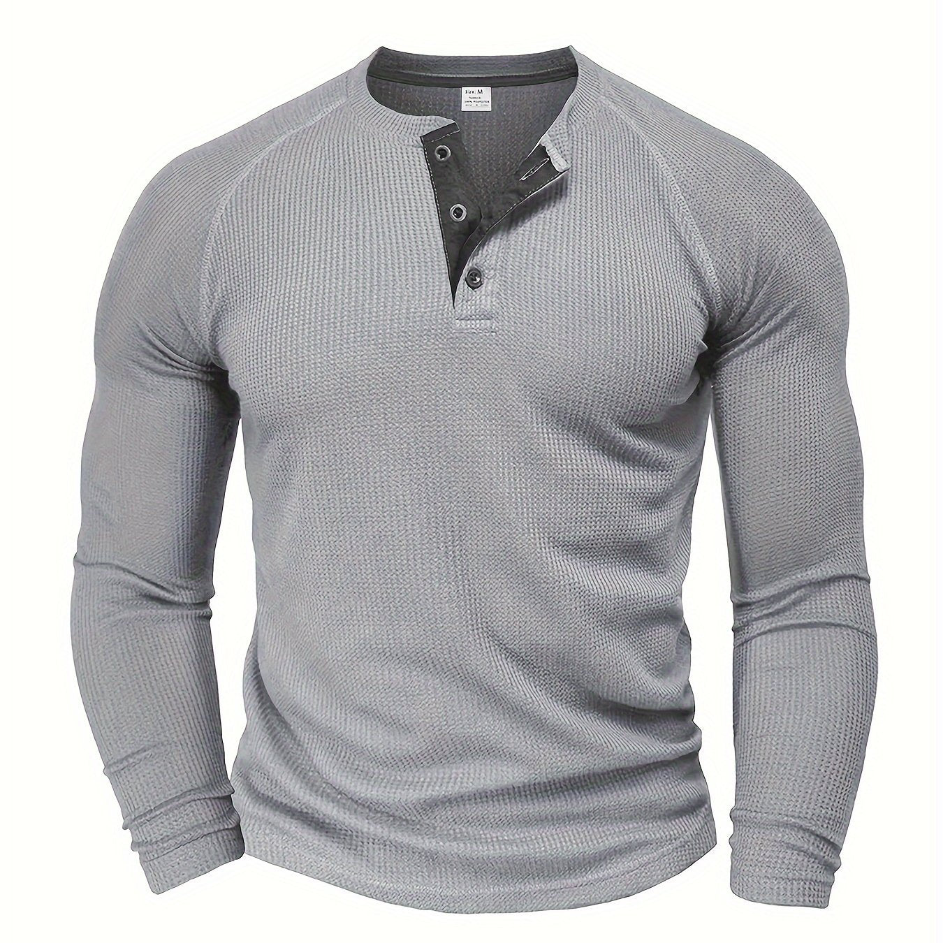 Connor | Classic Button-Neck Long Sleeve Tee