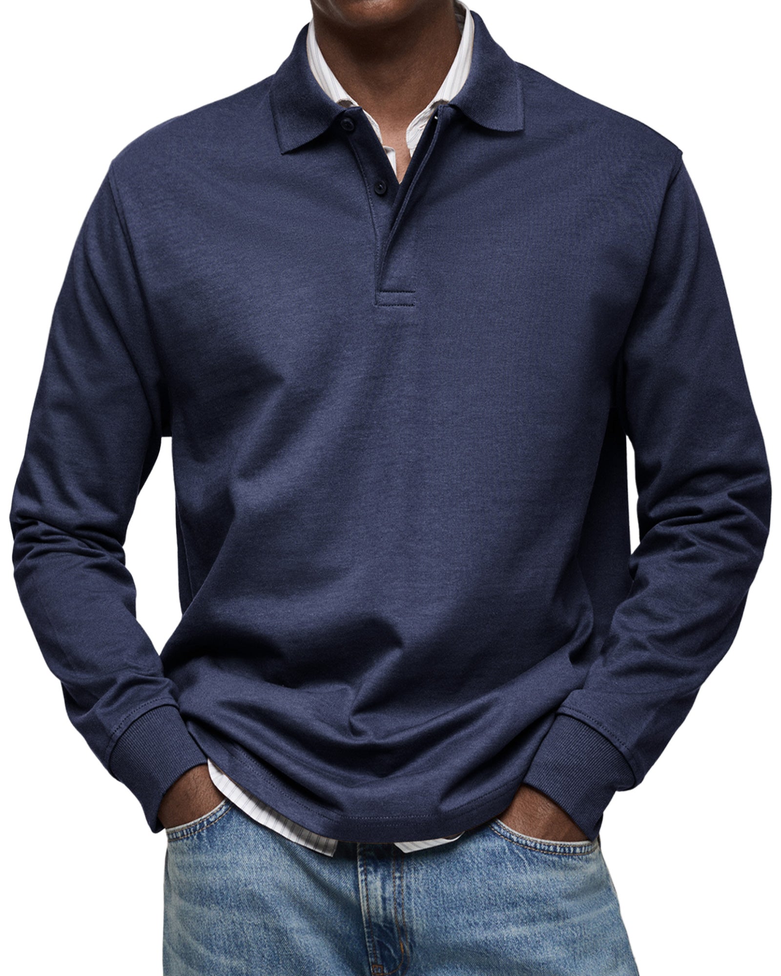 Grant | Long Sleeve Casual Polo Shirt